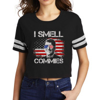 Vintage American Flag Political I Smell Commies Scorecard Crop Tee | Artistshot