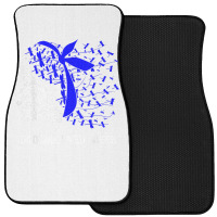 We Wear Blue For Chondromalacia Patella Awareness T Shirt Front Car Mat | Artistshot