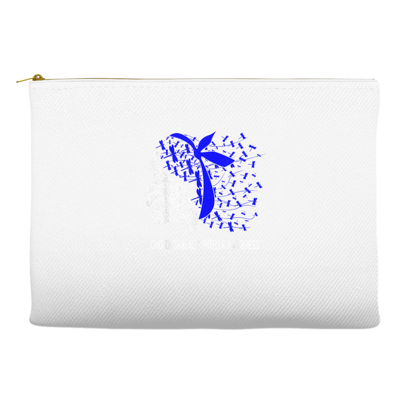 We Wear Blue For Chondromalacia Patella Awareness T Shirt Accessory Pouches | Artistshot