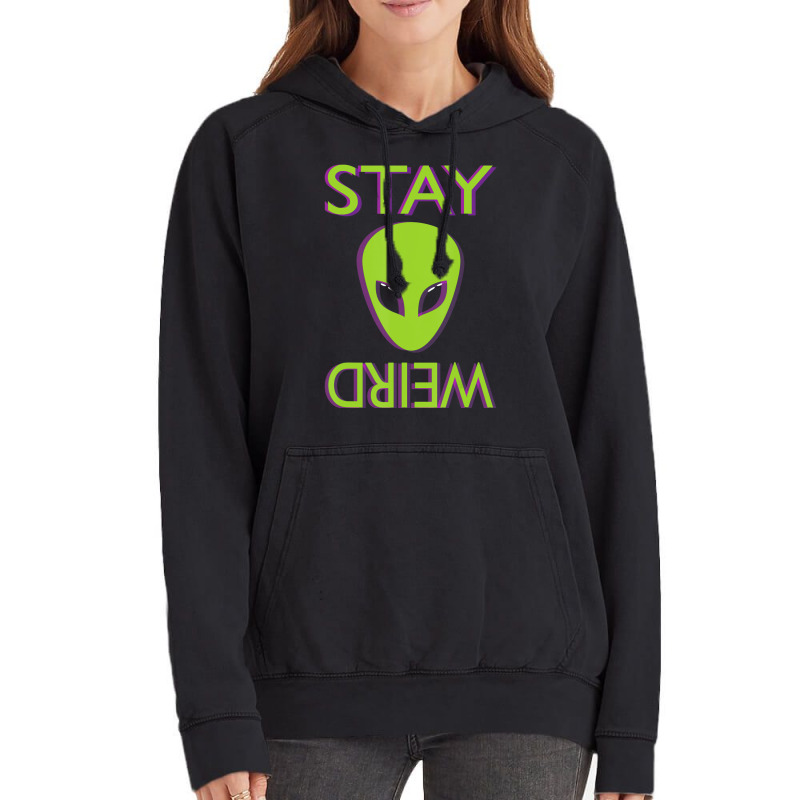 Stay Weird Alien Space Aliens Lover Vintage Hoodie by phamkhao | Artistshot