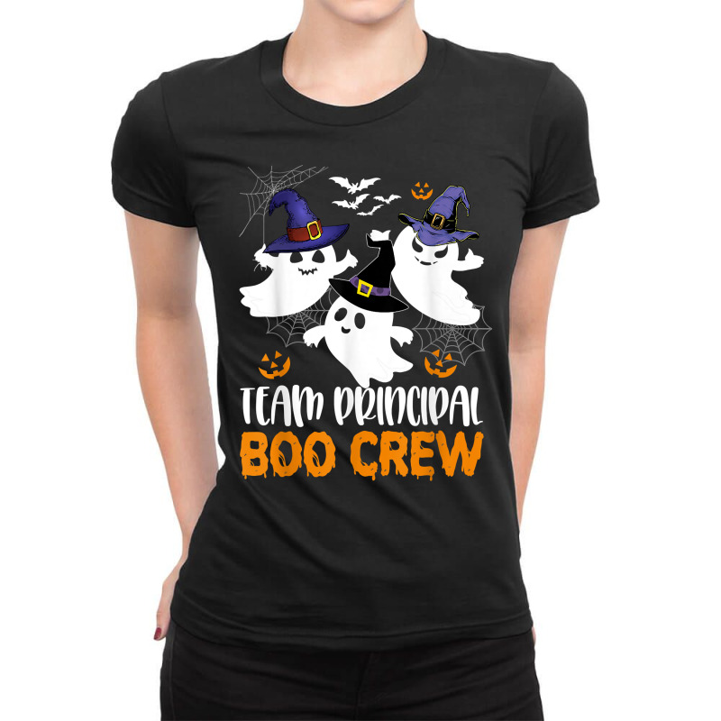 Team Principal Boo Crew Halloween Ghost Principal Teacher T Shirt Ladies Fitted T-Shirt by cm-arts | Artistshot