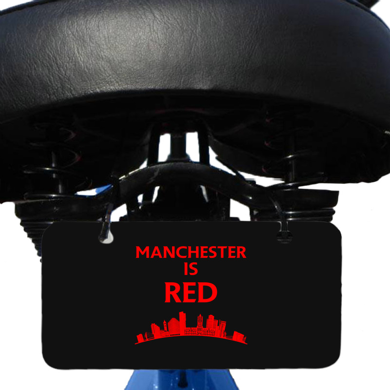 Manchester Is Red United Bicycle License Plate | Artistshot