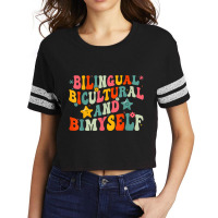 Funny Bilingual Bicultural And Bimyself T Shirt Scorecard Crop Tee | Artistshot