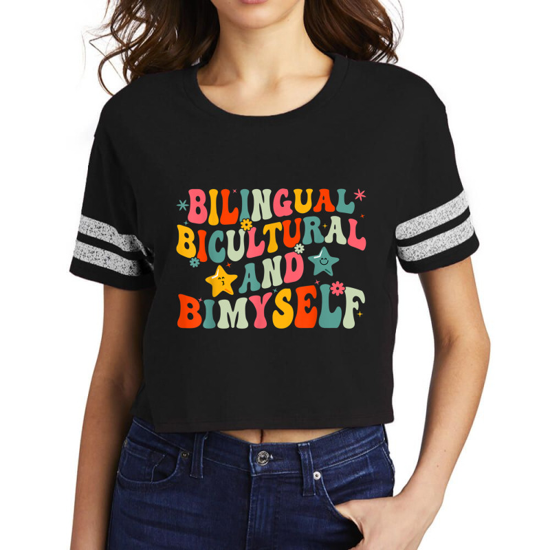 Funny Bilingual Bicultural And Bimyself T Shirt Scorecard Crop Tee by cm-arts | Artistshot