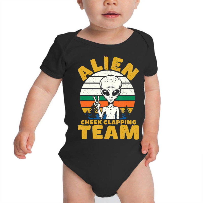 Storm Area 51 Alien Cheek Clapping Team Baby Bodysuit | Artistshot