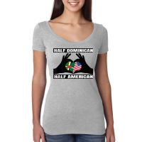 Half American Half Dominican Roots Usa Dominica Island Flag Tank Top Women's Triblend Scoop T-shirt | Artistshot