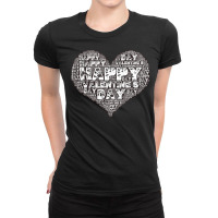 Happy Valentines Day Word Art Gift T  Shirt Happy Valentine's Day Word Ladies Fitted T-shirt | Artistshot