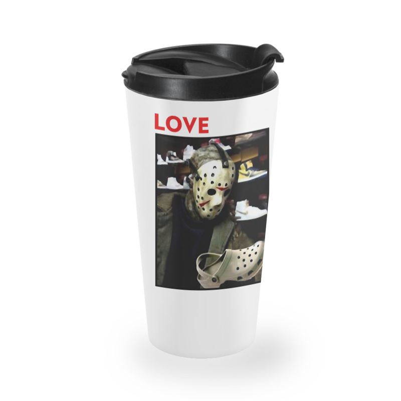 Love Crocs Hate Crocs Jason Travel Mug | Artistshot