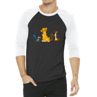 Simba Zazu And Timon - Cartoon 3/4 Sleeve Shirt | Artistshot