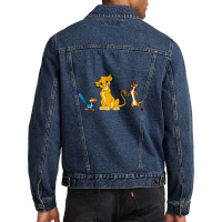 Simba Zazu And Timon - Cartoon Men Denim Jacket | Artistshot