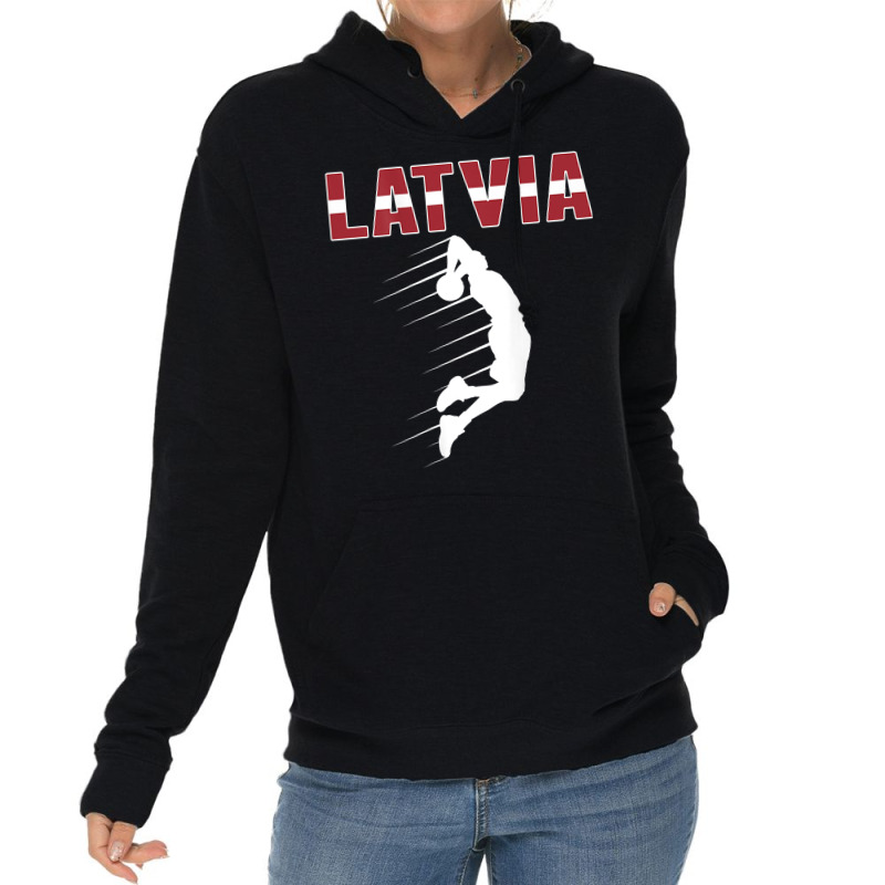 Proud Latvia Basketball Fans Jersey Latvian Flag Baller Team T Shirt Lightweight Hoodie by cm-arts | Artistshot