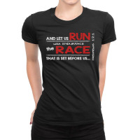 Hebrews 121 Run With Endurance The Race Religious Inspired Ladies Fitted T-shirt | Artistshot