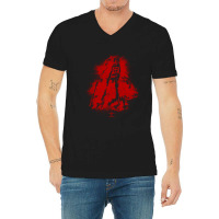 Warrior Red Abstract V-neck Tee | Artistshot