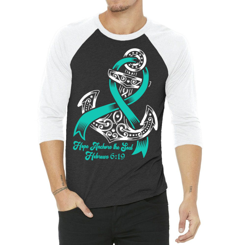 Myasthenia Gravis Awareness  Hope Anchors The Soul 3/4 Sleeve Shirt | Artistshot