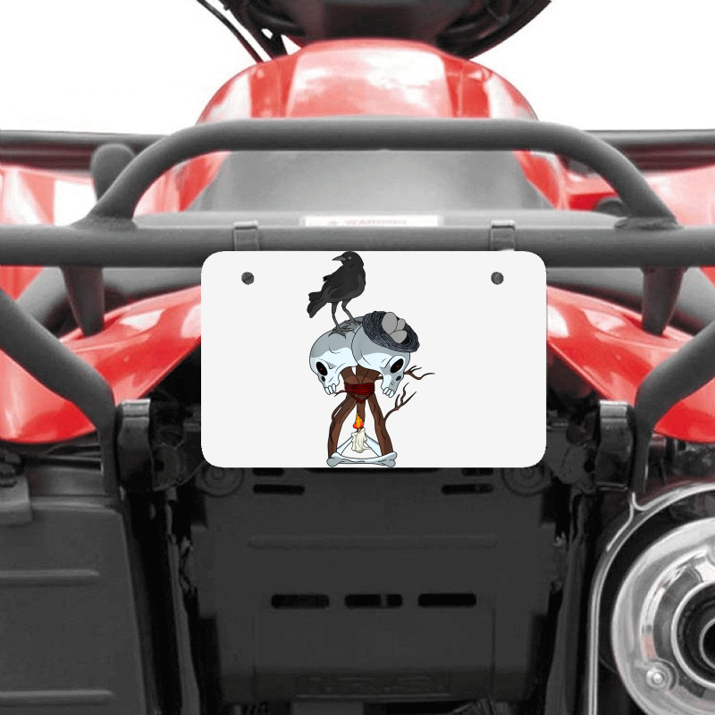 Skull Hex Crow Video Game Atv License Plate | Artistshot