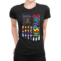 Usa And Latin American Countries Flag Hispanic Heritage Pullover Hoodi Ladies Fitted T-shirt | Artistshot