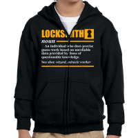 Locksmith Definition Lock Picking Locksmithing Lover Graphic Youth Zipper Hoodie | Artistshot