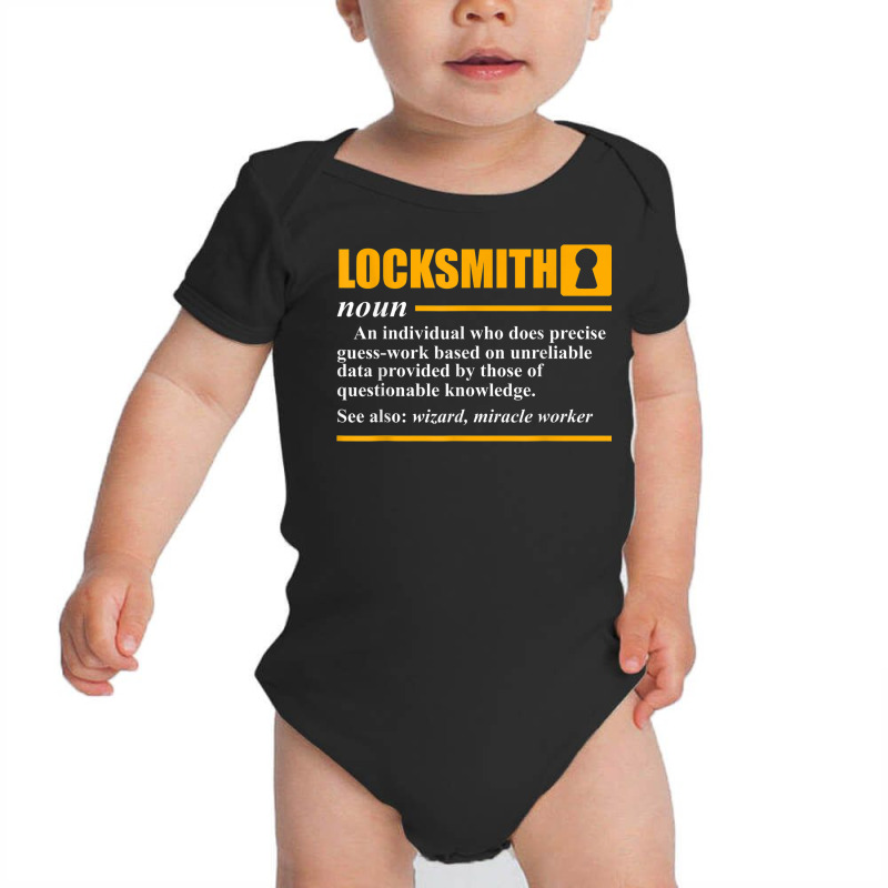 Locksmith Definition Lock Picking Locksmithing Lover Graphic Baby Bodysuit by Outpost | Artistshot