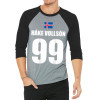 Hake Vollson 99 Sauftrikot Island Namen Fußball Partyurlaub 3/4 Sleeve Shirt | Artistshot