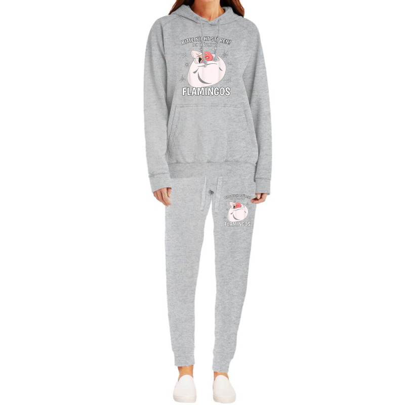 Ich Träume Von Flamingos Sleeping Shirt Nightdress Flamingo Hoodie & Jogger Set | Artistshot