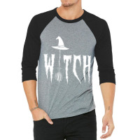 Women's Witch's Hat, Broom, Witches, Witches, Halloween, Wicca, Coven 3/4 Sleeve Shirt | Artistshot