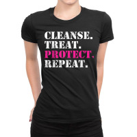 Vintage Cleanse Treat Protect Facialist Skincare Esthetician T Shirt Ladies Fitted T-shirt | Artistshot