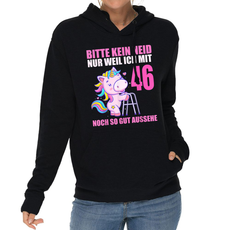 Bitte Keine Eneid Gut Aussehe 46 Years Unicorn 46th Birthday Lightweight Hoodie | Artistshot