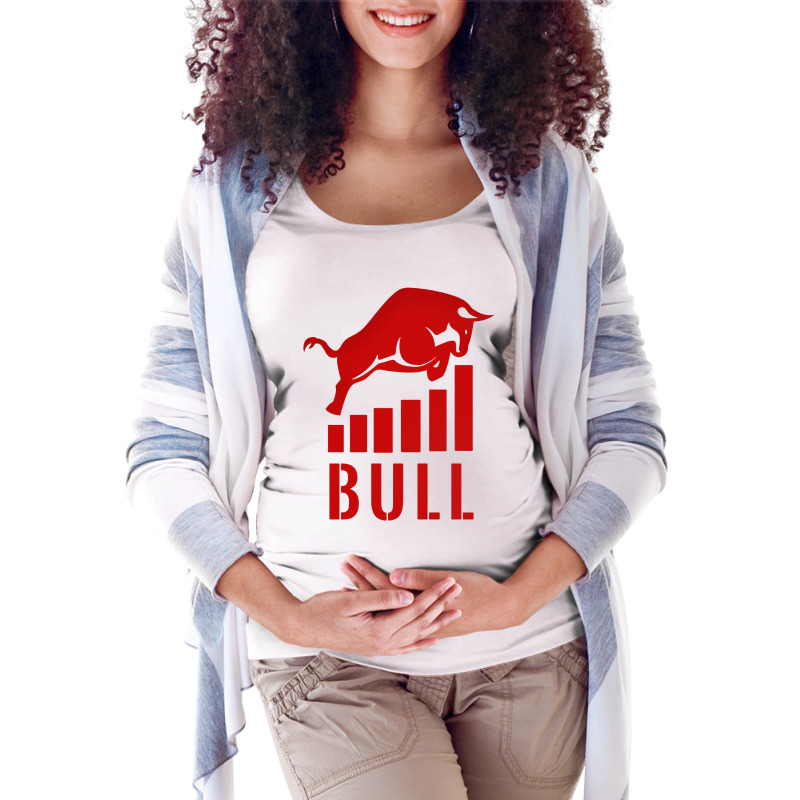 Market Bull Trading Shares Maternity Scoop Neck T-shirt by Cole Tees | Artistshot