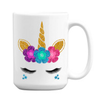 Womens Unicorn Face Halloween Costume Idea And Birthday Outfit Tank To 15 Oz Coffee Mug | Artistshot