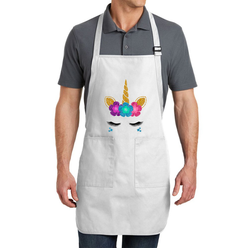 Womens Unicorn Face Halloween Costume Idea And Birthday Outfit Tank To Full-Length Apron by cm-arts | Artistshot