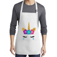 Womens Unicorn Face Halloween Costume Idea And Birthday Outfit Tank To Medium-length Apron | Artistshot