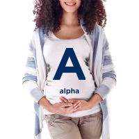 A Is For Alpha Maternity Scoop Neck T-shirt | Artistshot