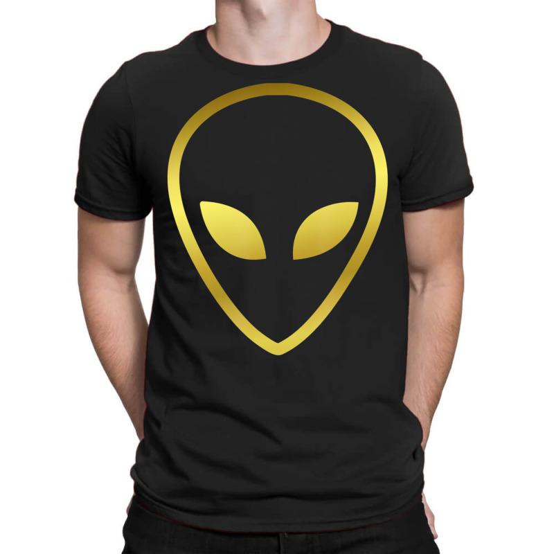 Gold Alien Head Cool Printed T-shirt | Artistshot