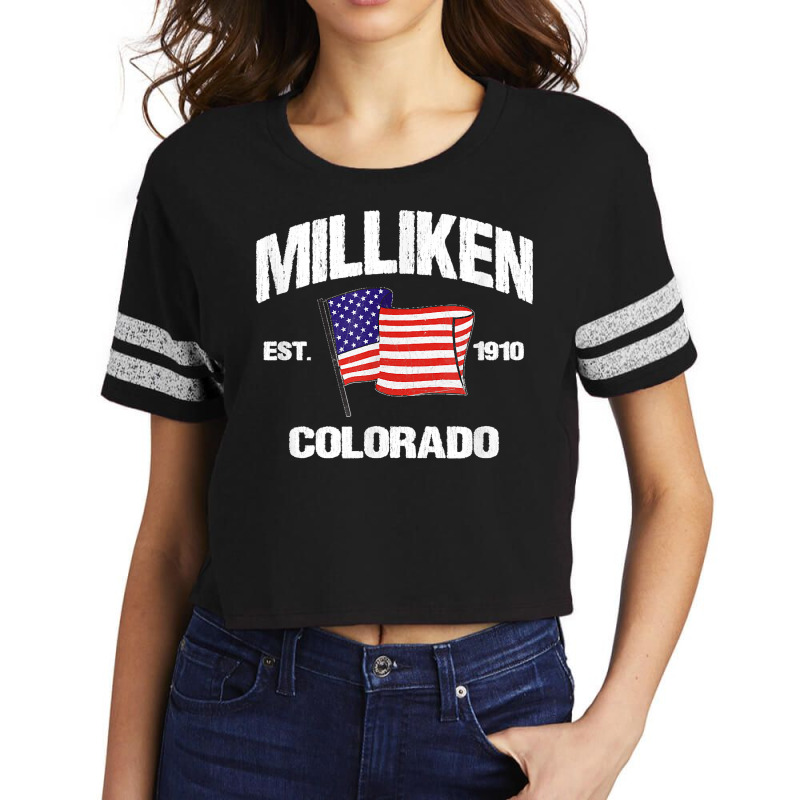 Milliken Colorado Co Usa Stars & Stripes Vintage Style Scorecard Crop Tee by ROMAINEDWILEY | Artistshot