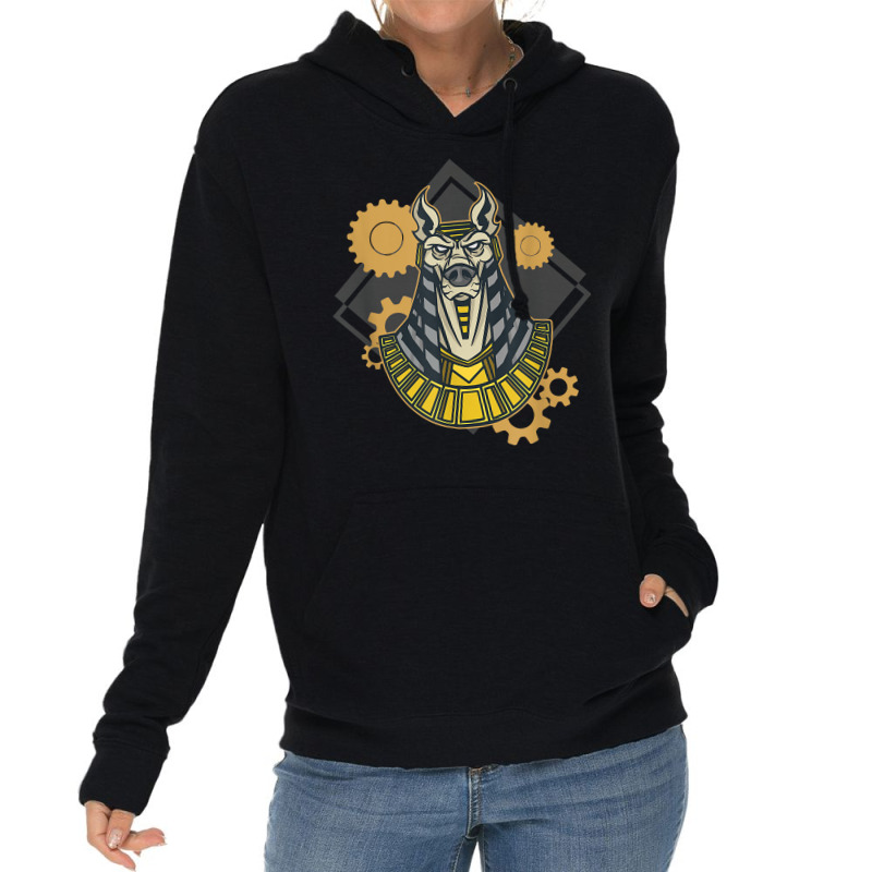 Vintage Steampunk Dog Egypt God Pharao Anubis T Shirt Lightweight Hoodie by cm-arts | Artistshot