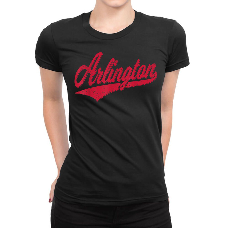 Arlington Texas Varsity Script Classic Sports Jersey Style T Shirt Ladies Fitted T-Shirt by cm-arts | Artistshot