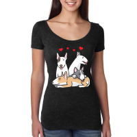 Miniature Bull Terrier Miniature Bull Terrier Dog Women's Triblend Scoop T-shirt | Artistshot