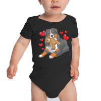 Bernese Mountain Dog T  Shirt Bernese Mountain Dog With Hearts T  Shir Baby Bodysuit | Artistshot