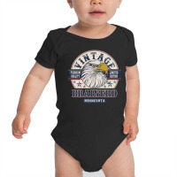 Retro Bald Eagle Brainerd Minnesota Vintage Limited Edition Baby Bodysuit | Artistshot