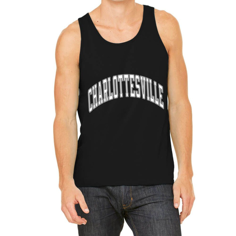 Charlottesville Virginia Va Varsity Style White Text Long Sleeve T Shi Tank Top | Artistshot