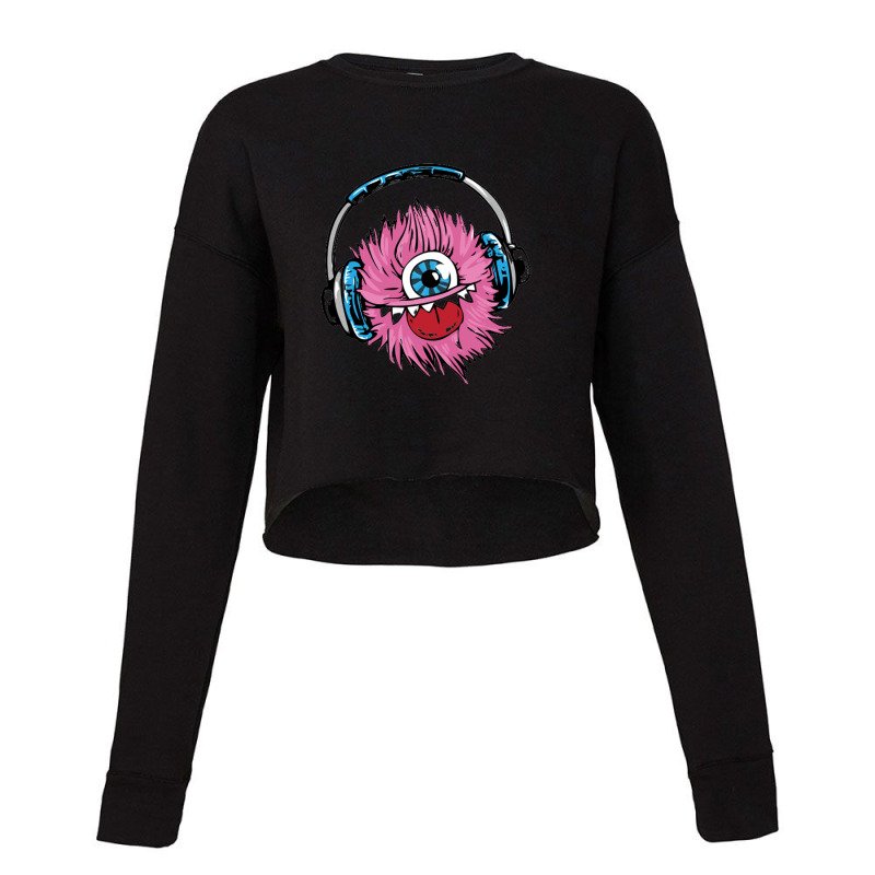 Headphones Monster Cropped Sweater by LarryCory | Artistshot