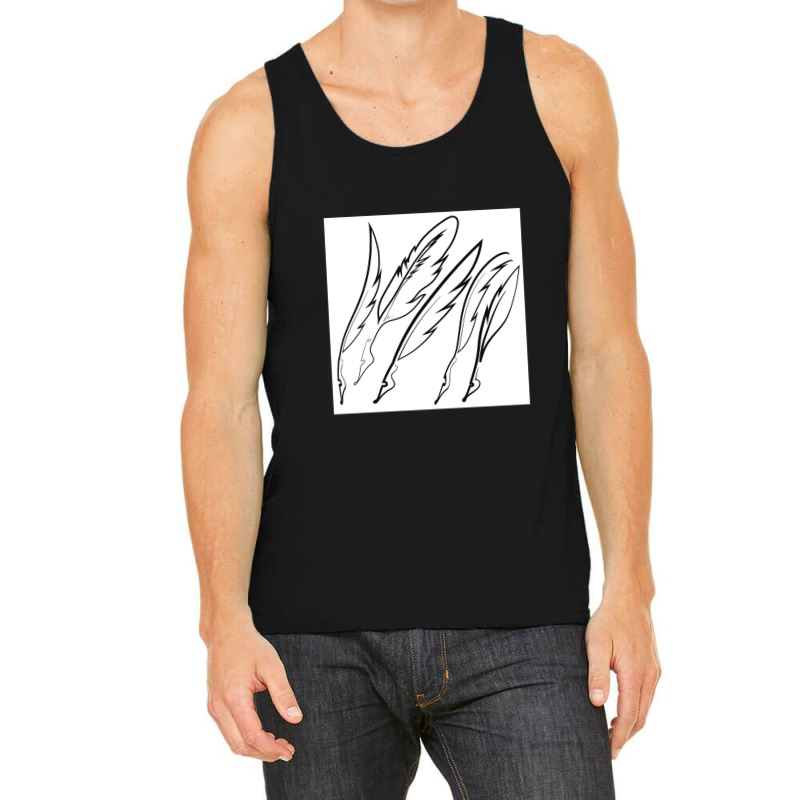 Set Of Different Feathers Isolated On White Background Tank Top by MirandaSeger | Artistshot