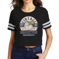 Retro Bald Eagle Brockton Massachusetts Vintage Limited Edition Scorecard Crop Tee | Artistshot