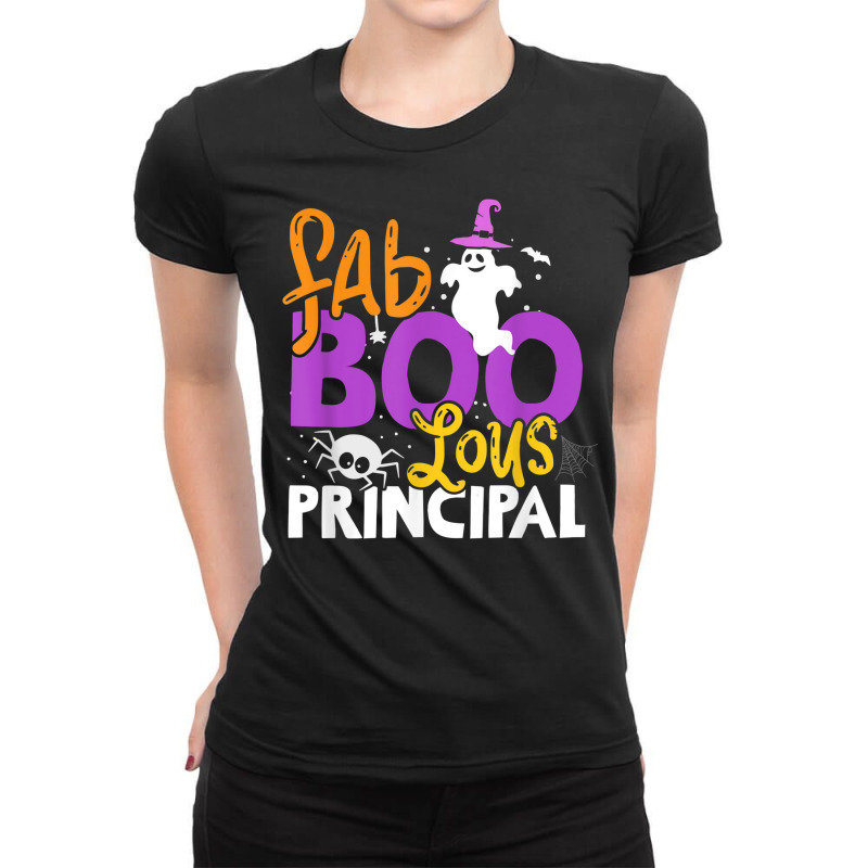 Faboolous School Principal Ghost Halloween Costume Ladies Fitted T-Shirt by Sombre | Artistshot