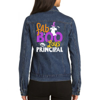 Faboolous School Principal Ghost Halloween Costume Ladies Denim Jacket | Artistshot