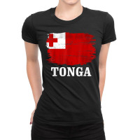 Vintage Tonga Flag For Tongan Gift T Shirt Ladies Fitted T-shirt | Artistshot