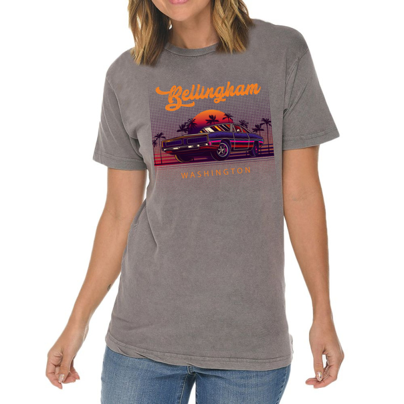 Bellingham Washington Retro Vintage 80s 90s Muscle Cars Retrowave Aest Vintage T-shirt | Artistshot