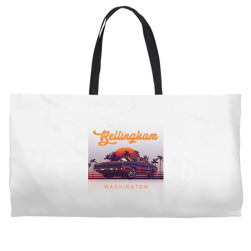 Bellingham Washington Retro Vintage 80s 90s Muscle Cars Retrowave Aest Weekender Totes | Artistshot