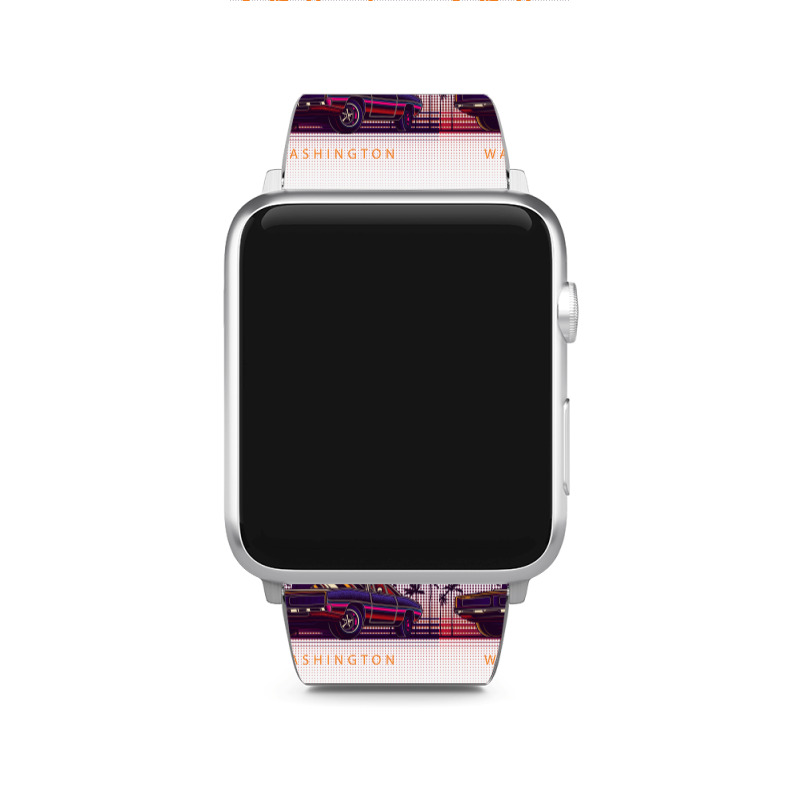 Bellingham Washington Retro Vintage 80s 90s Muscle Cars Retrowave Aest Apple Watch Band | Artistshot