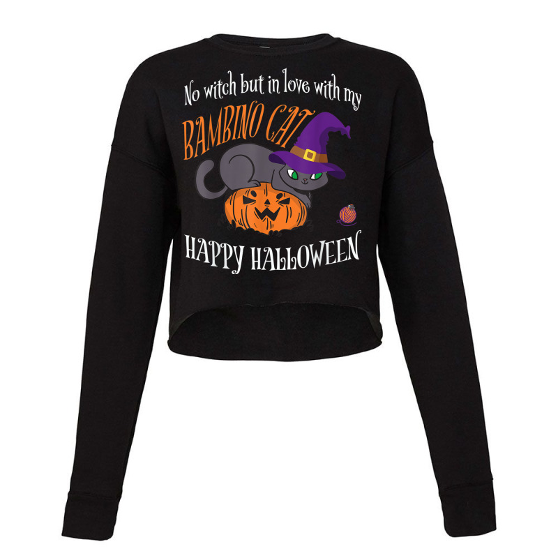 Bambino Cat   Cat Lover Not A Witch Funny Halloween Cropped Sweater by Fashzilla | Artistshot